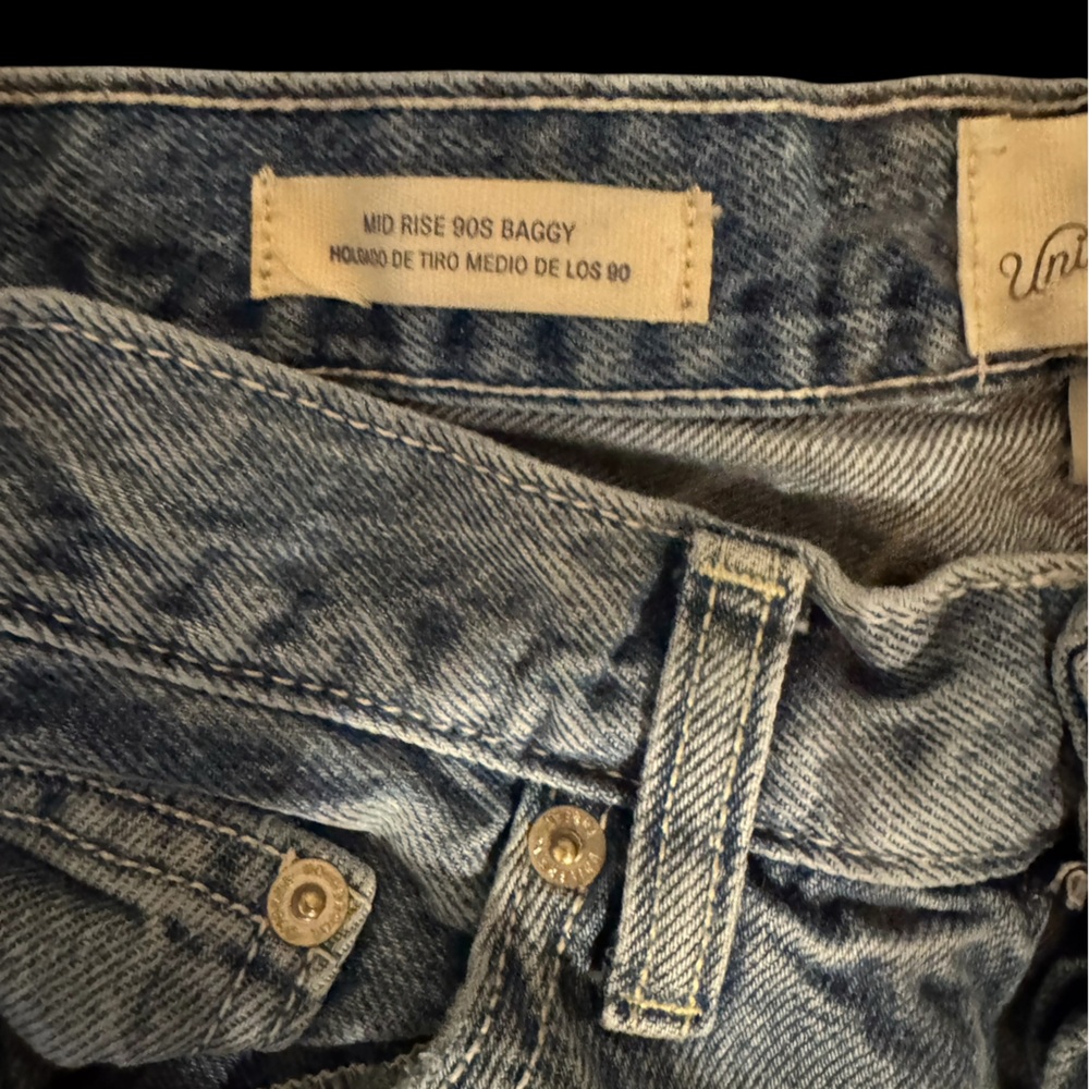 Universal Thread Women’s 90’s Baggy Mid-Rise Blue Jeans Size 4R - Picture 3 of 5